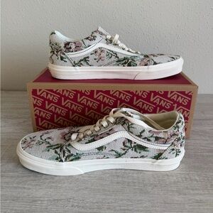 Vans Size 10 Men’s Old Skool Tapestry Floral Marshmallow VN000CP5CCZ Sneakers